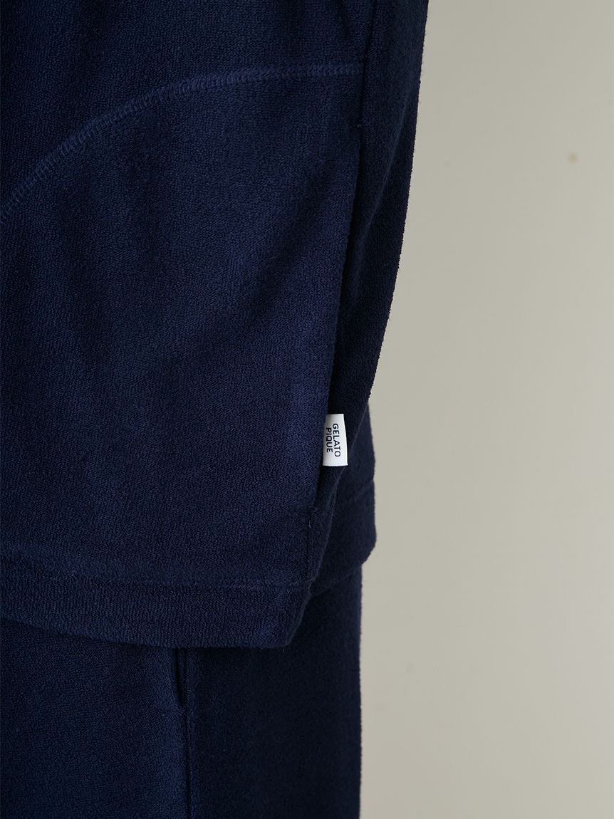 HOMME】【接触冷感】【UVカット】パイルワンポイントロゴ刺?パーカ