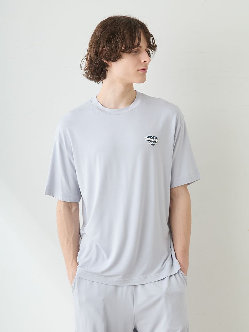 HOMME】【接触冷感】ハートロゴTシャツ(カットソー・Tシャツ)｜ルーム