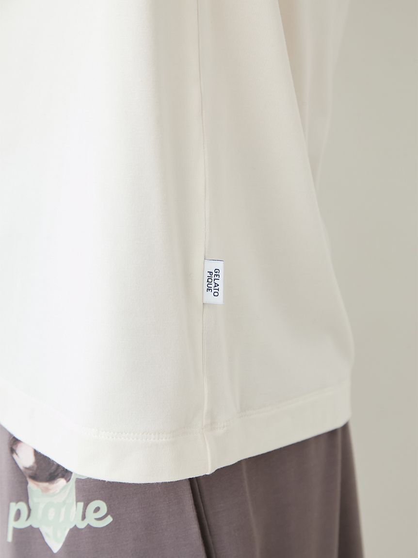 HOMME】【接触冷感】レーヨンボストンテリアワンポイントTシャツ
