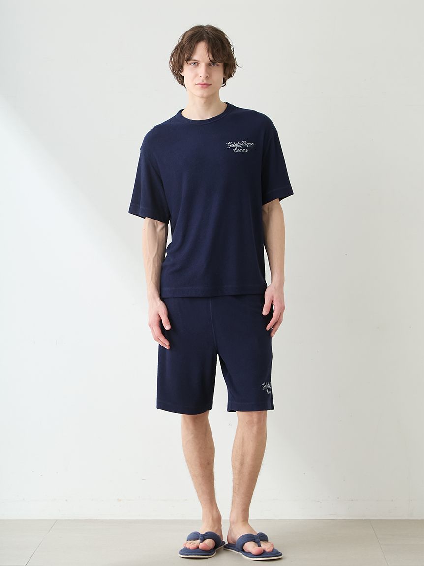 ONLINE限定】【HOMME】【接触冷感】【UVカット】パイルワンポイント
