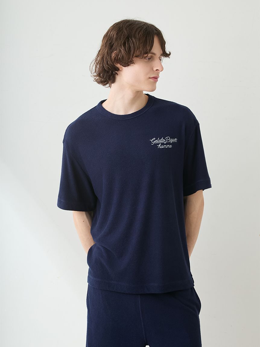 ONLINE限定】【HOMME】【接触冷感】【UVカット】パイルワンポイント
