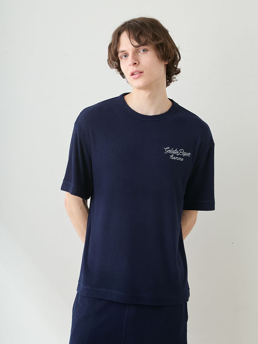ONLINE限定】【HOMME】【接触冷感】【UVカット】パイルワンポイント