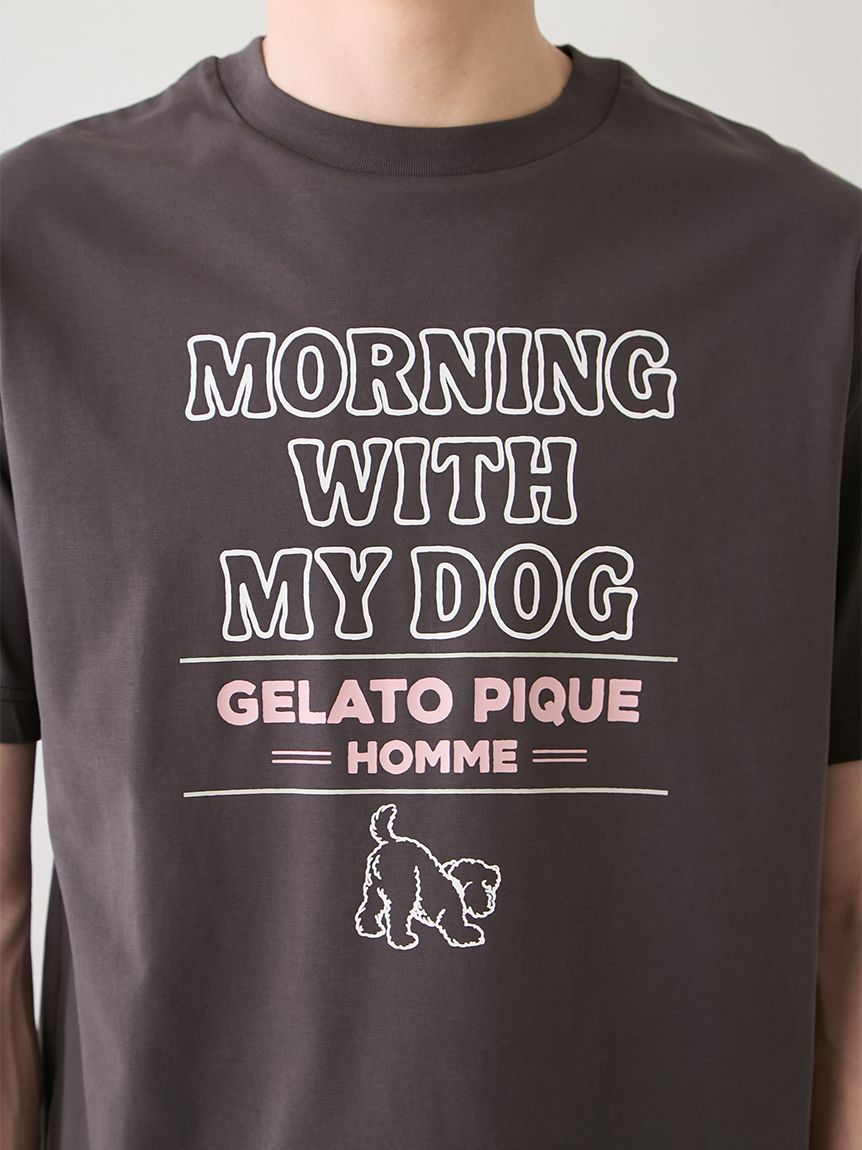 HOMME】モーニングドッグプリントTシャツ(カットソー・Tシャツ