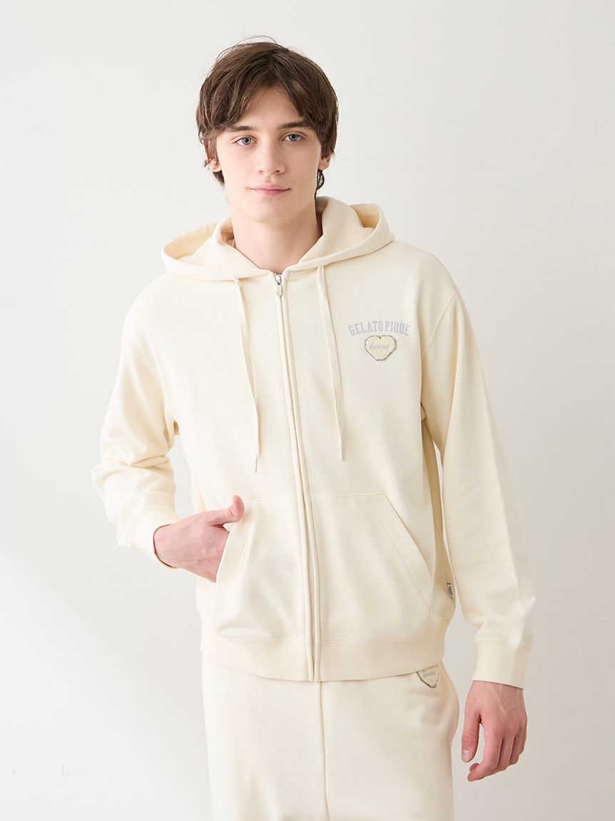 HOMME】【抗菌防臭】ハートロゴ裏毛パーカ(カットソー・Tシャツ