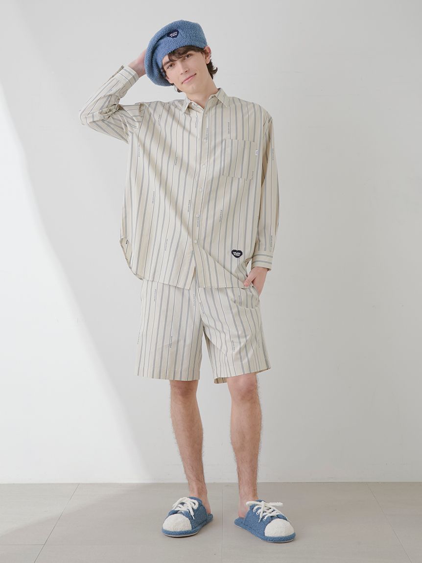 【ONLINE限定】【HOMME】ハートワッペンレギュラーカラーシャツ | PHFT251922