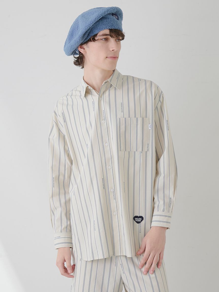 【ONLINE限定】【HOMME】ハートワッペンレギュラーカラーシャツ | PHFT251922