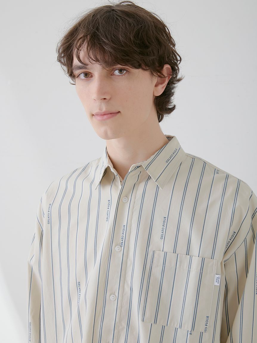 【ONLINE限定】【HOMME】ハートワッペンレギュラーカラーシャツ | PHFT251922