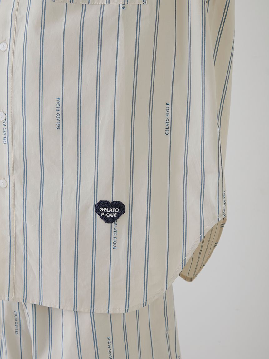 【ONLINE限定】【HOMME】ハートワッペンレギュラーカラーシャツ | PHFT251922