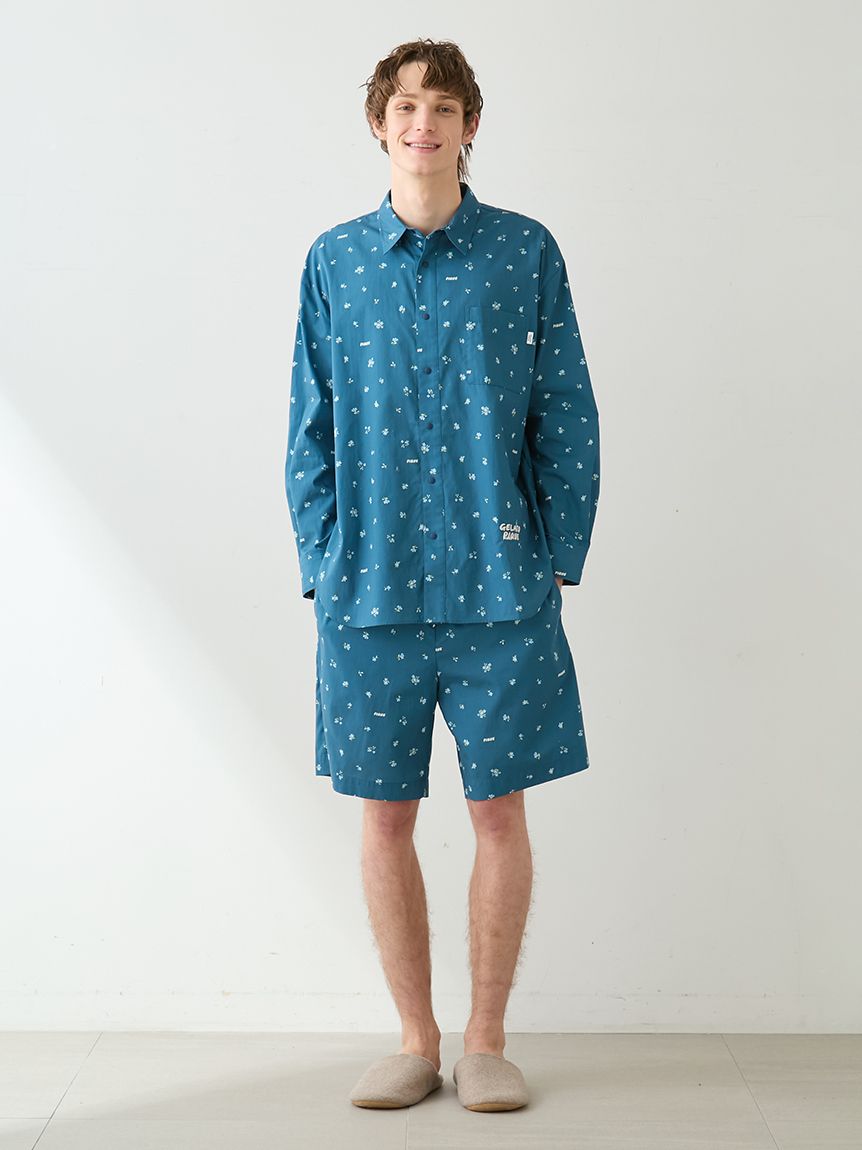 HOMME】リトルフラワー柄プリントシャツ(シャツ)｜ルームウェア