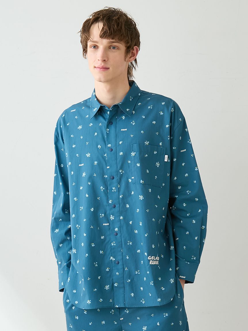HOMME】リトルフラワー柄プリントシャツ(シャツ)｜ルームウェア