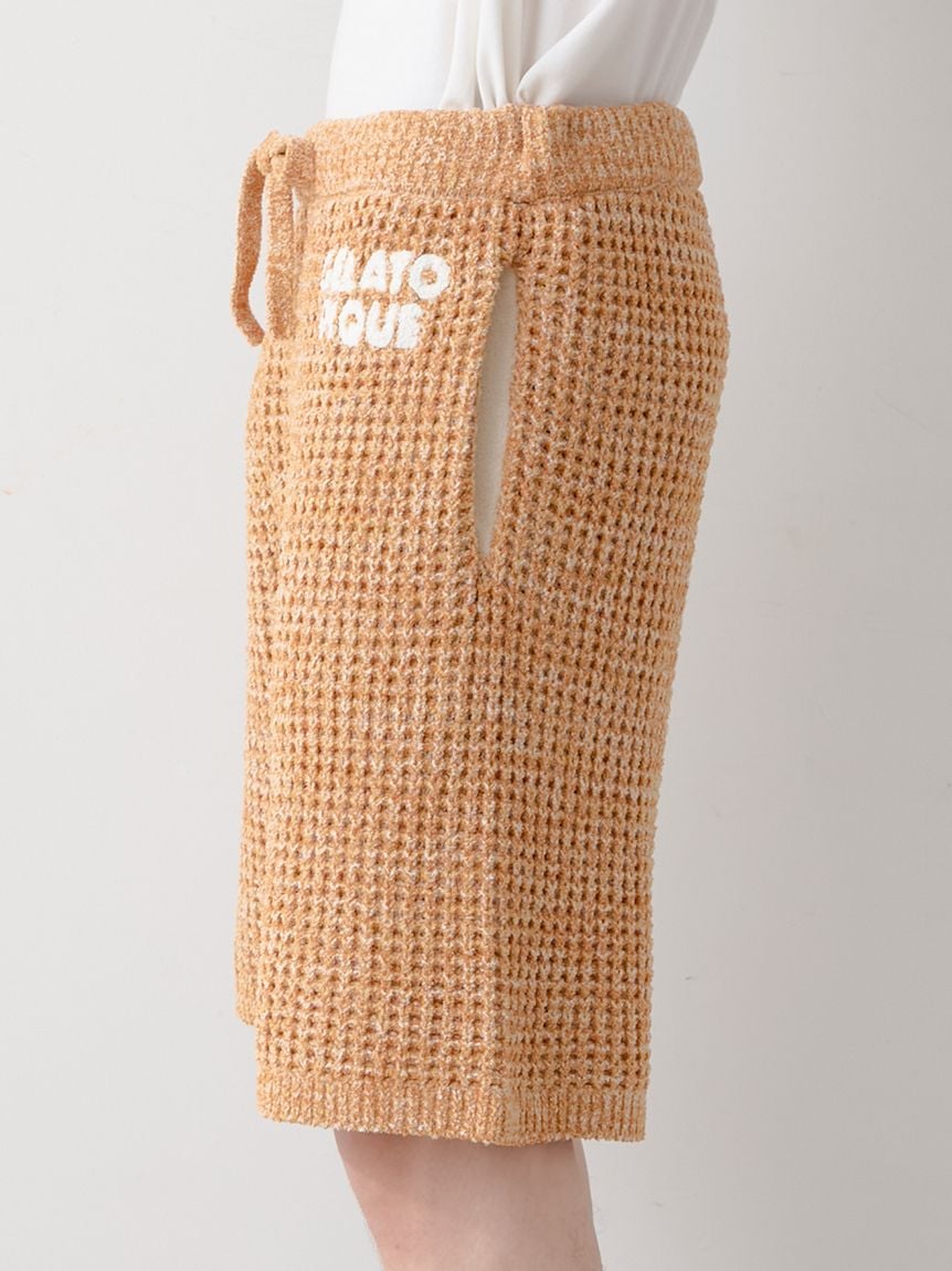 HOMME】メランジワッフルハーフパンツ(ハーフパンツ)｜ルームウェア