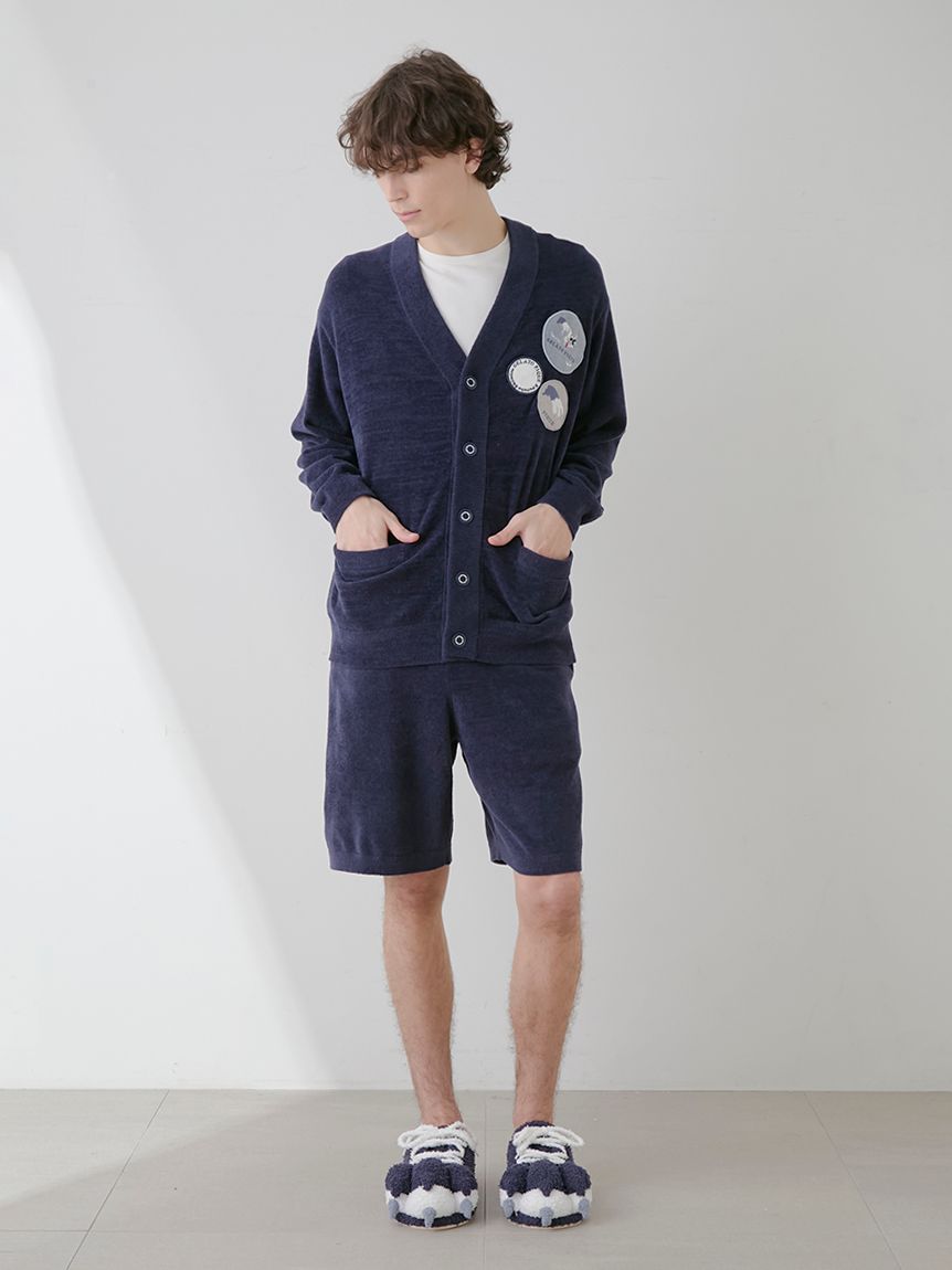 KOUSUKE SHIMIZU】【HOMME】エアモコジャガードカーディガン