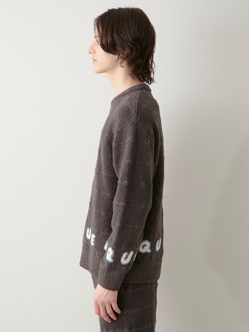 HOMME】ベビモコピケロゴジャガードプルオーバー(ニットプルオーバー