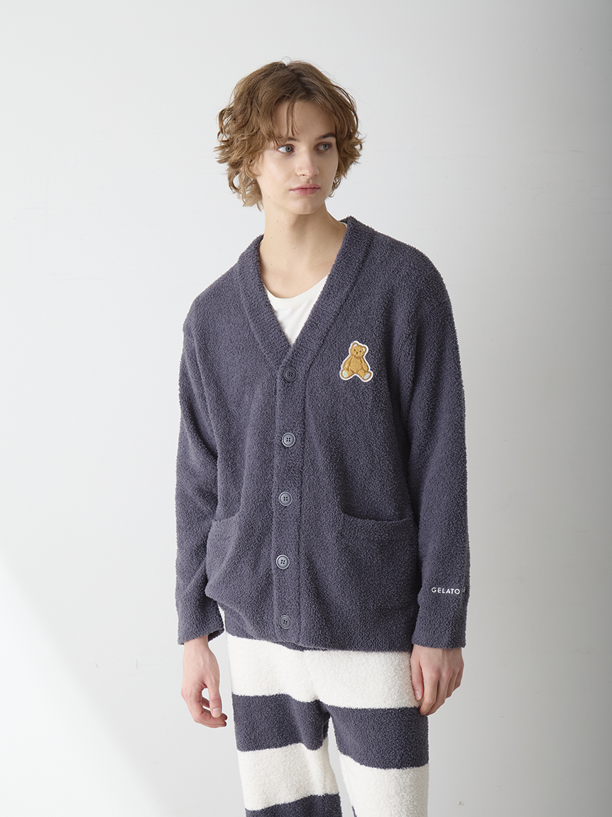 ジェラートピケ　定番ふわもこルームウェア　カーディガン　ネイビー　匿名配送 ジェラートピケ 定番ふわもこルームウェア カーディガン