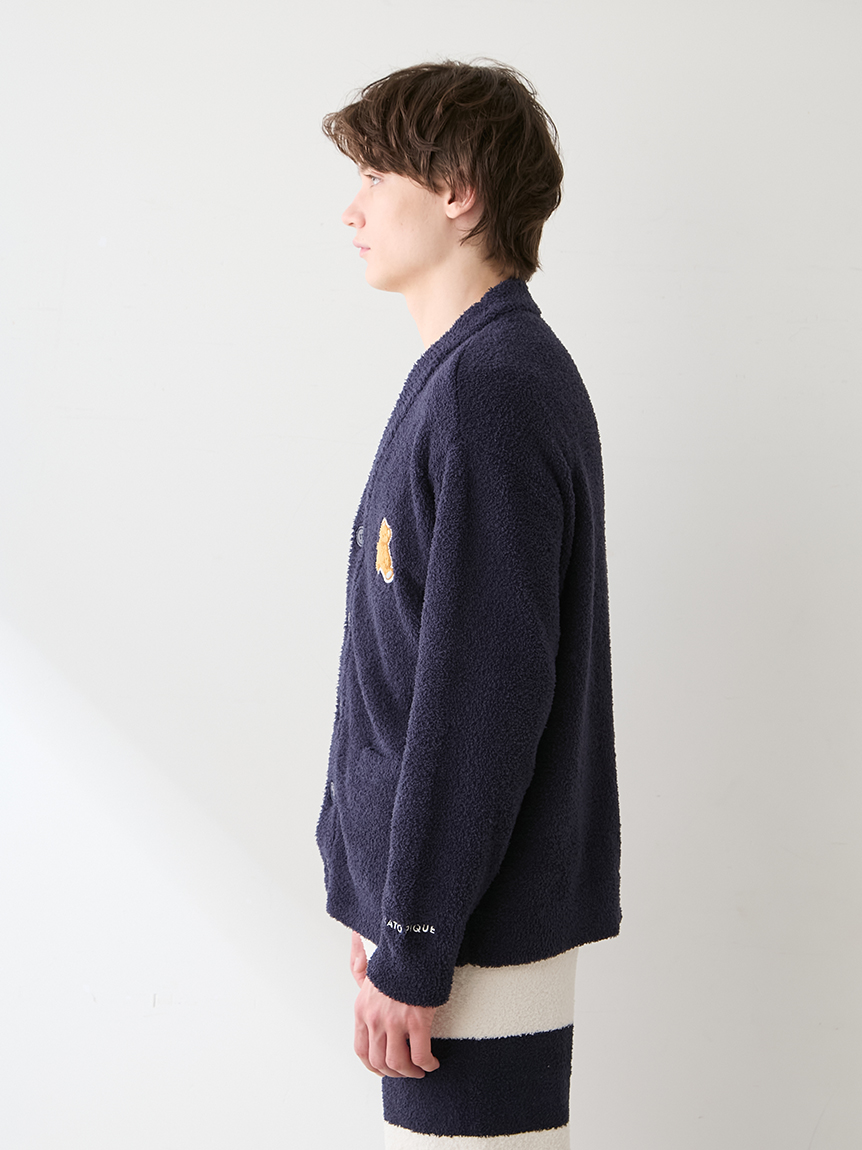 ONLINE限定】【HOMME】ベビモコベアワンポイントカーディガン