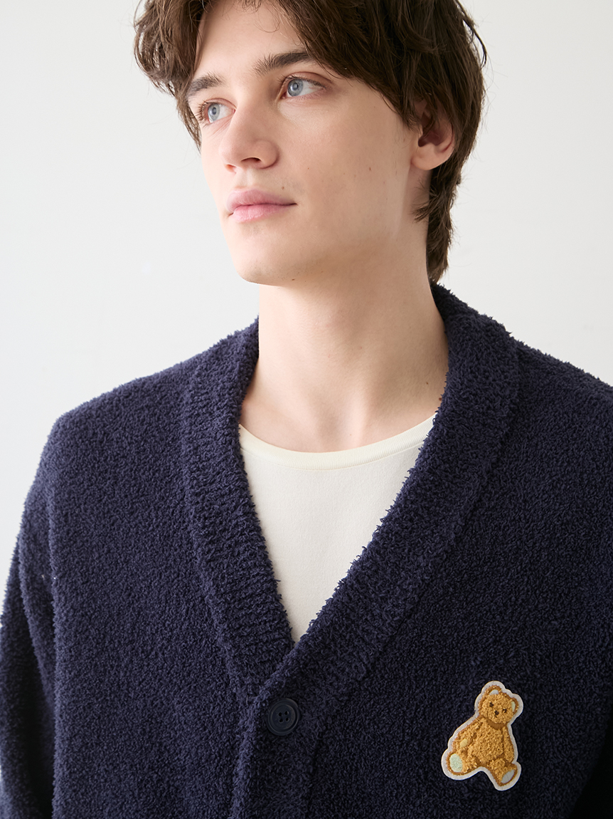 ONLINE限定】【HOMME】ベビモコベアワンポイントカーディガン