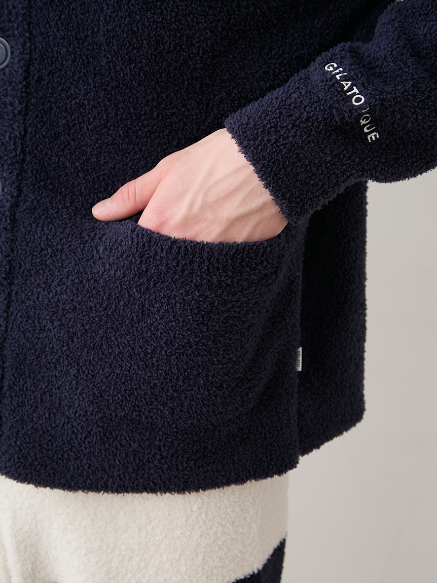 ONLINE限定】【HOMME】ベビモコベアワンポイントカーディガン