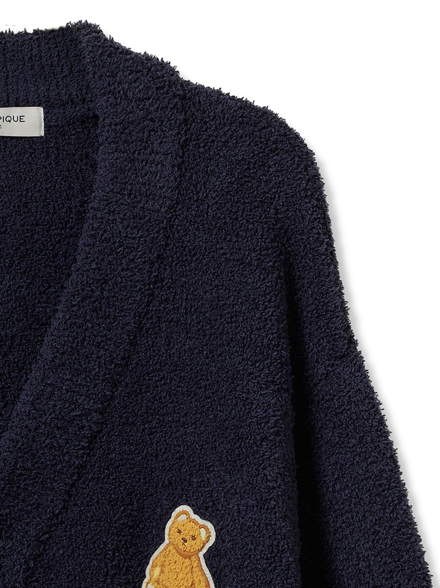 ONLINE限定】【HOMME】ベビモコベアワンポイントカーディガン