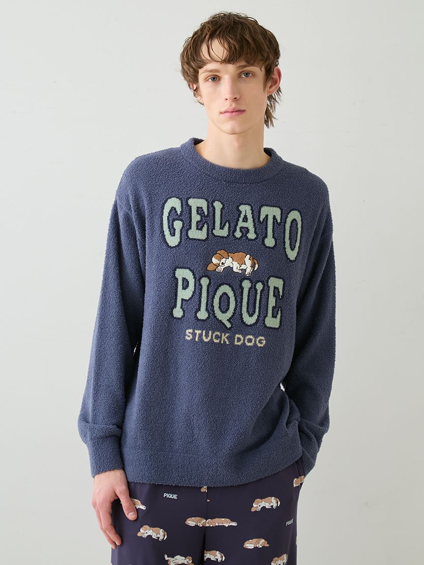 HOMME】エアリーモコスリーピングドッグプルオーバー(ニットプル