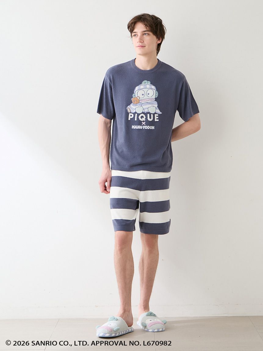 ハンギョドン】【HOMME】ジャガードプルオーバー&ハーフパンツセット