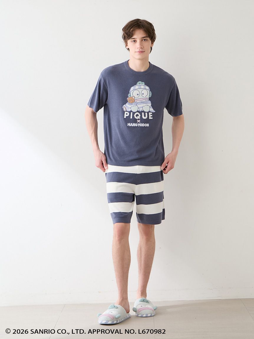 ハンギョドン】【HOMME】ジャガードプルオーバー&ハーフパンツセット