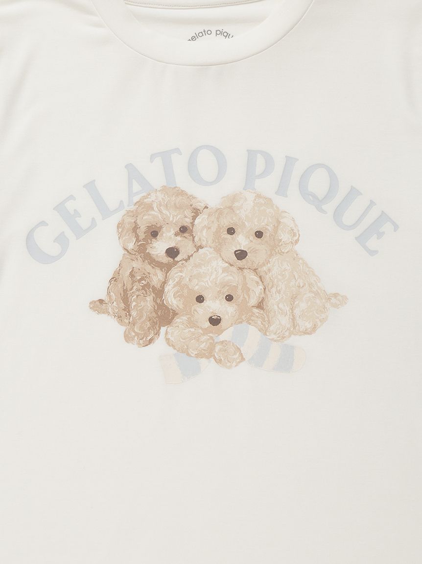 【JUNIOR】トイプードルワンポイントTシャツ＆総柄ショートパンツセット | PJCT251475