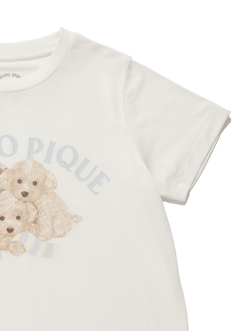 【JUNIOR】トイプードルワンポイントTシャツ＆総柄ショートパンツセット | PJCT251475