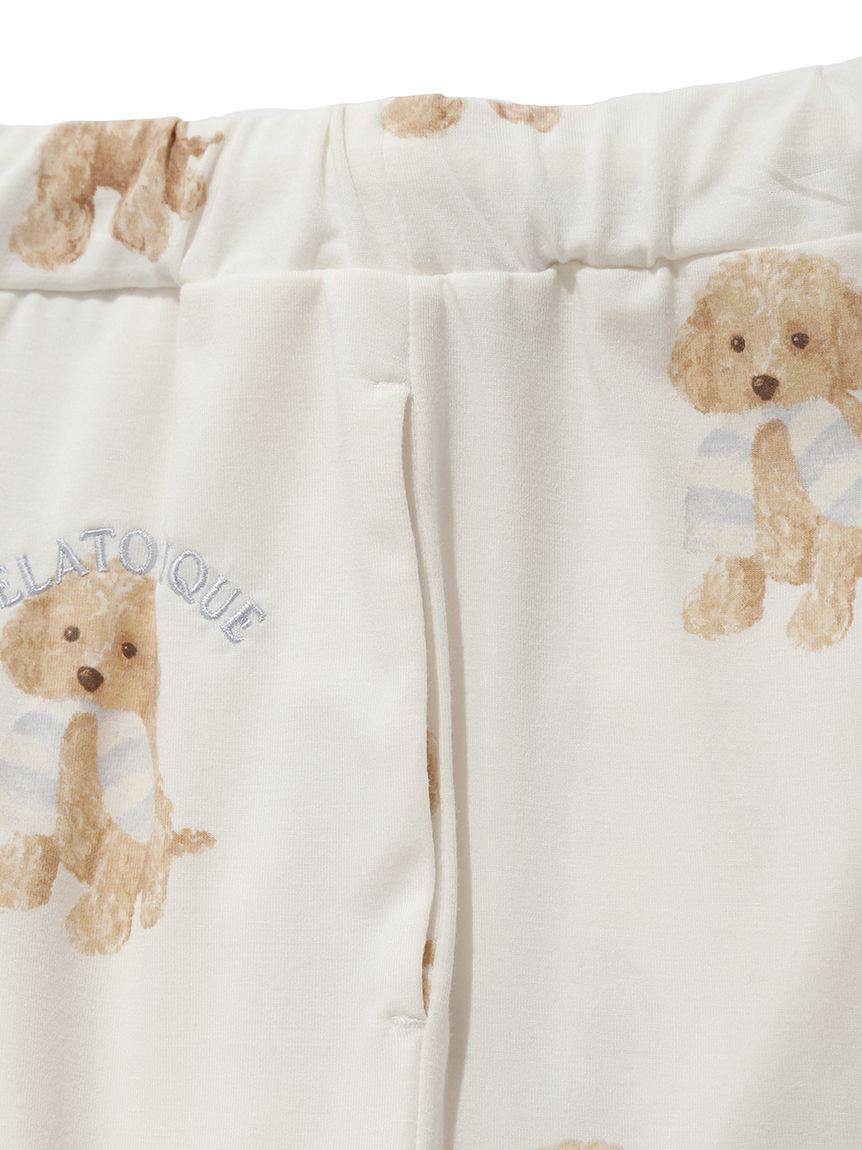 【JUNIOR】トイプードルワンポイントTシャツ＆総柄ショートパンツセット | PJCT251475