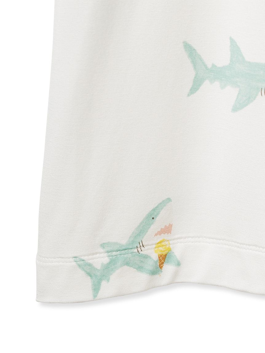 JUNIOR】SHARK柄Tシャツ&パンツセット(トップス)｜ルームウェア