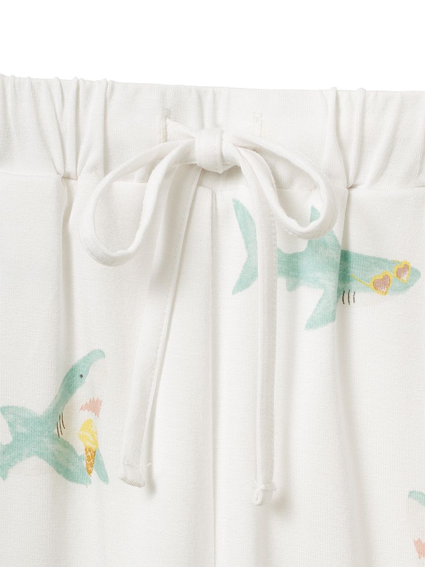 大人気!! gelato pique シャーク柄 Tシャツ&ロングパンツ SET JUNIOR】SHARK柄Tシャツ&パンツセット(トップス)｜ルームウェア