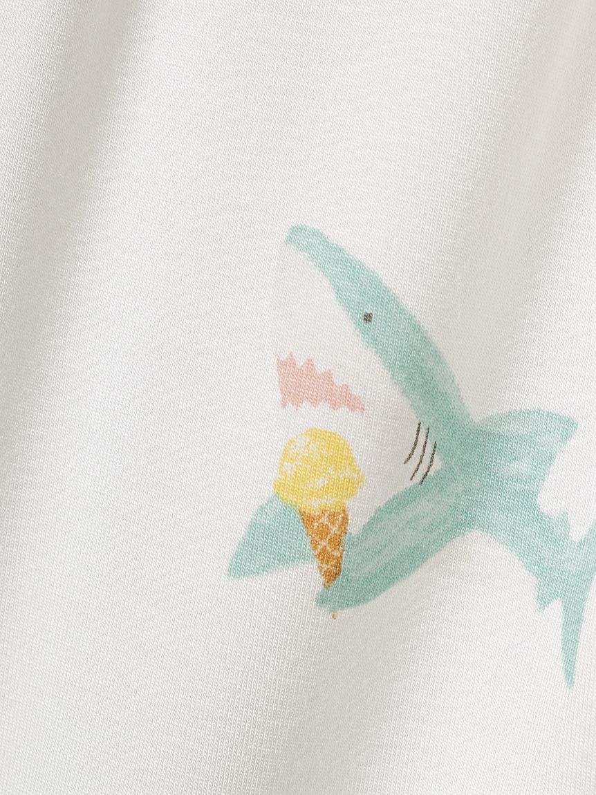JUNIOR】SHARK柄Tシャツ&パンツセット(トップス)｜ルームウェア