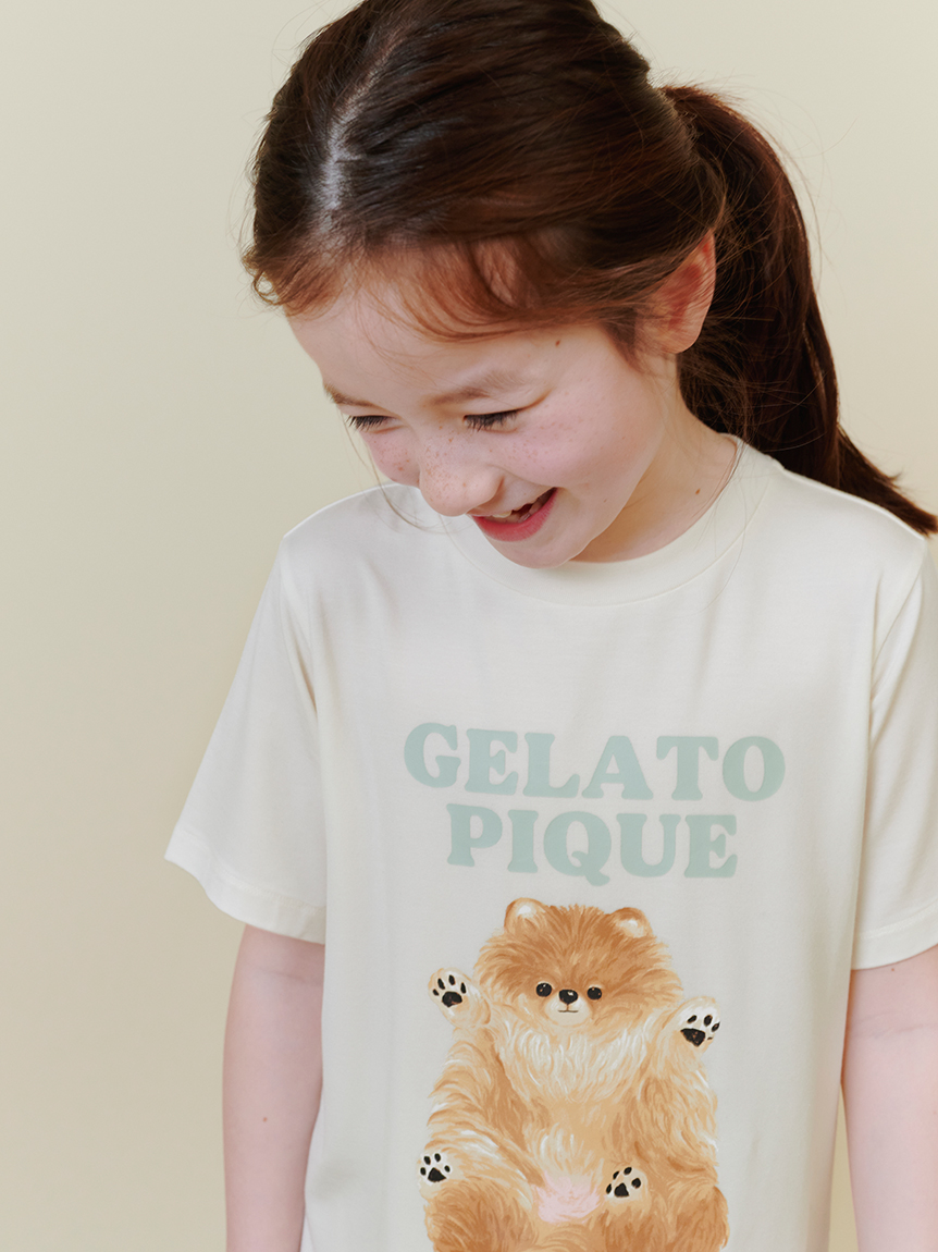 【新品】ジェラートピケキッズ　ラッコ柄Tシャツ ショートパンツセット gelato pique（ジェラートピケ）の「【ラッピング済み】【BABY】ラッコ