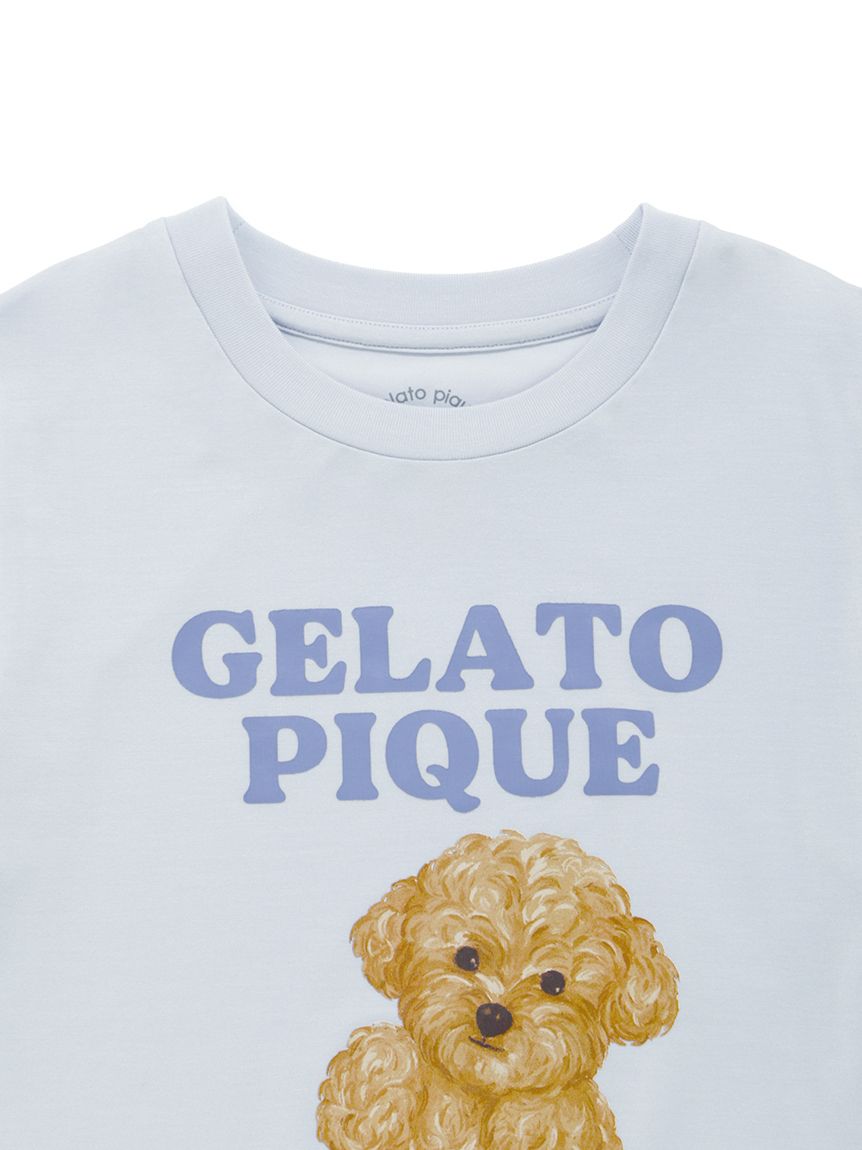 JUNIOR】ドッグTシャツ&ショートパンツセット(トップス)｜ルームウェア