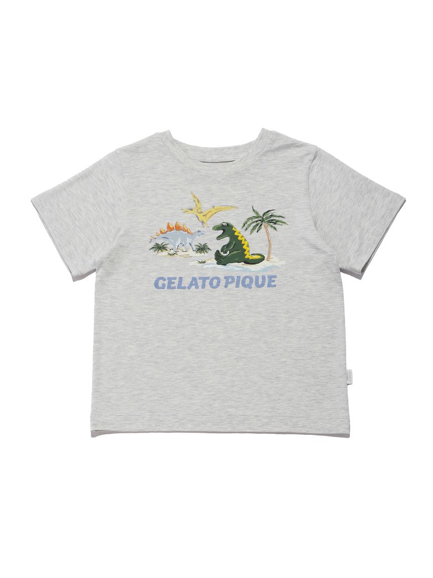 JUNIOR】【接触冷感】スリーピングダイナソーTシャツ&柄ショートパンツ