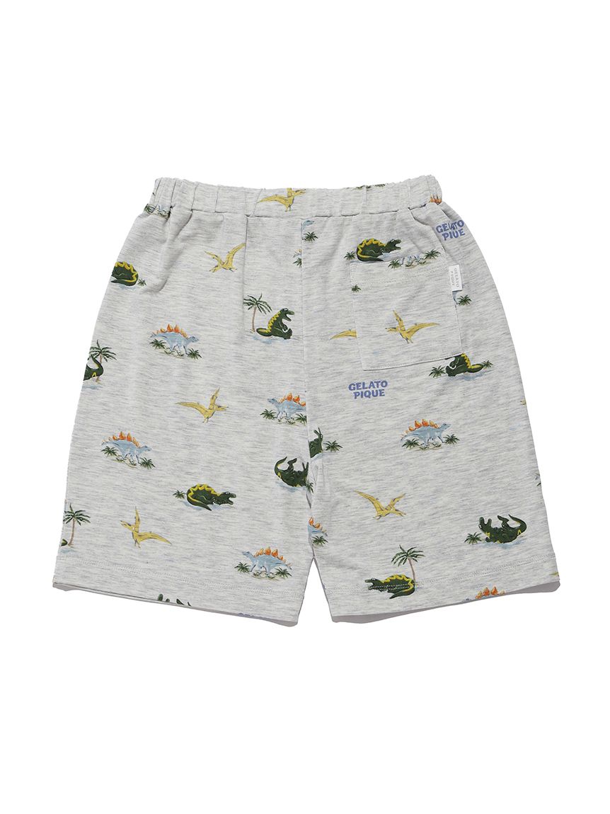 JUNIOR】【接触冷感】スリーピングダイナソーTシャツ&柄ショートパンツ