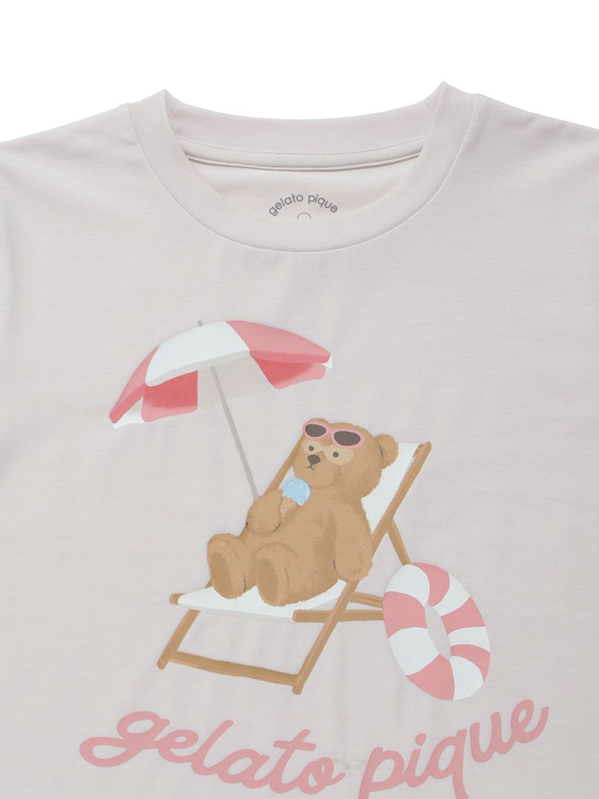 JUNIOR】【接触冷感】サマーベアワンポイントTシャツ(トップス