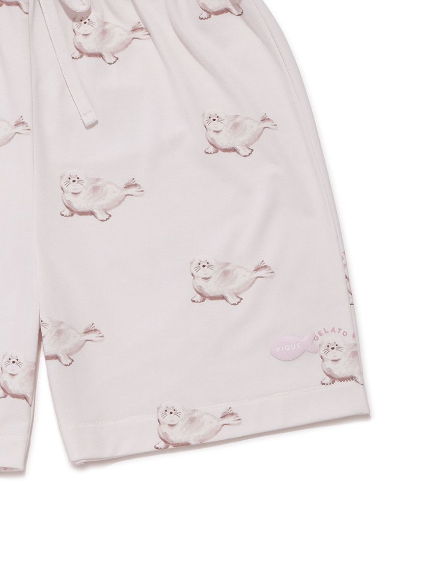 JUNIOR】【接触冷感】シーアニマル柄ワンポイントTシャツ&ショート