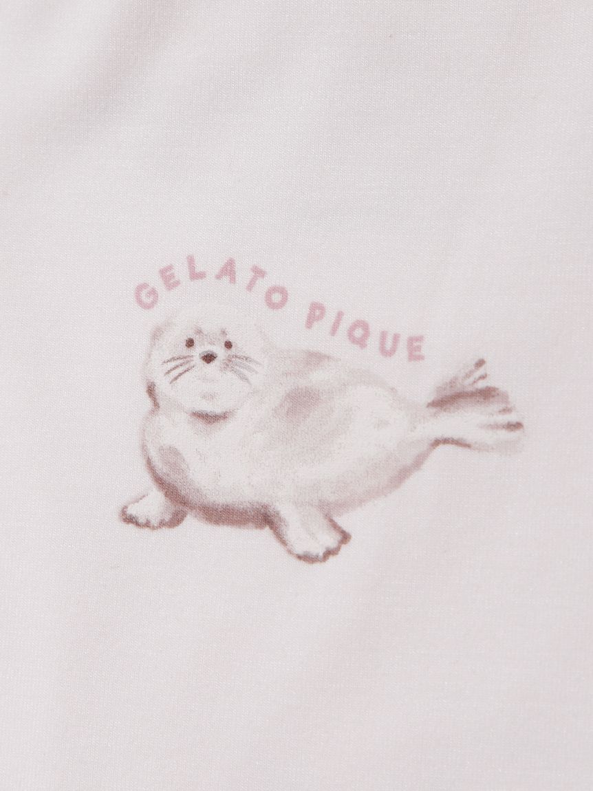 JUNIOR】【接触冷感】シーアニマル柄ワンポイントTシャツ&ショート