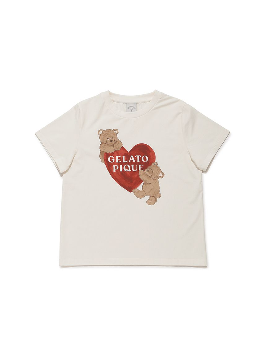 GELATO PIQUE セーターとショートパンツ セット JUNIOR】 【接触冷感】BEAR HEATワンポイントTシャツ&ボーダーショート