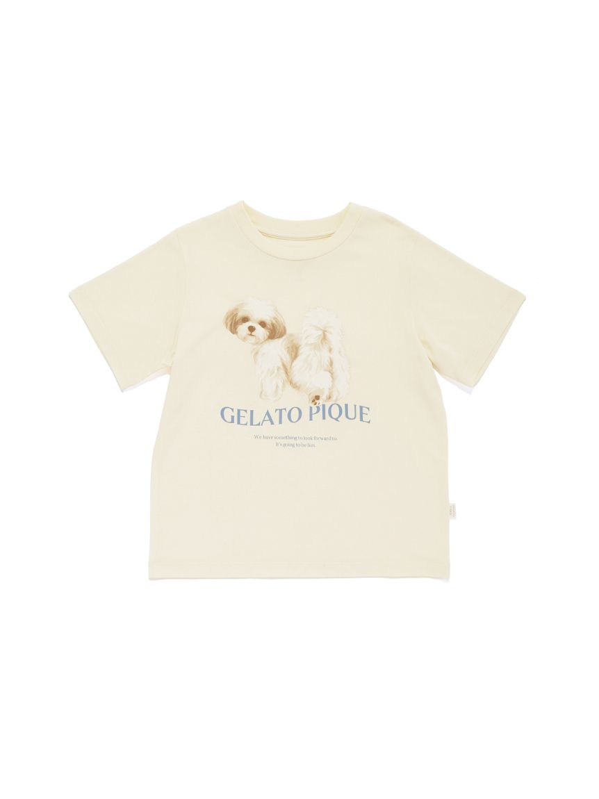 JUNIOR】【接触冷感】【UVカット】お散歩ドッグワンポイントTシャツ