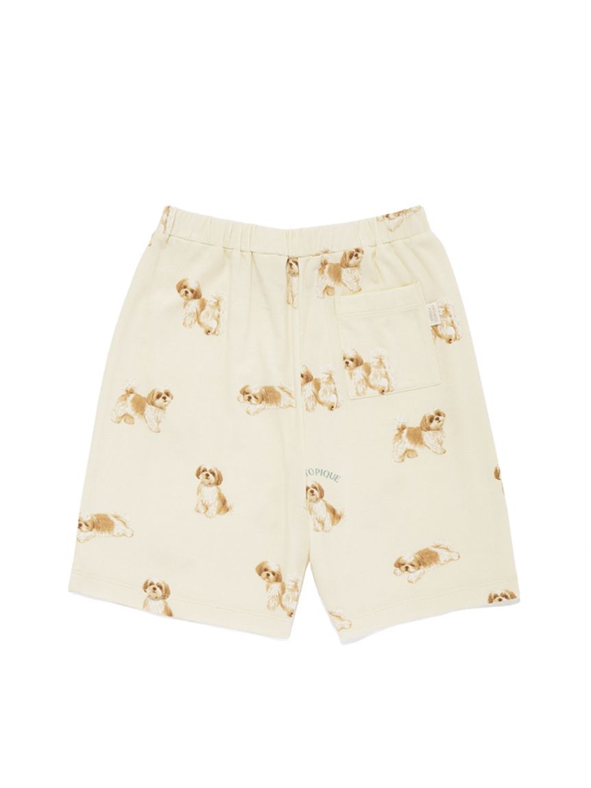 OPEN YY 犬 プリント ショートパンツ S JUNIOR】【UVカット】お散歩ドッグワンポイントTシャツ&ショートパンツ