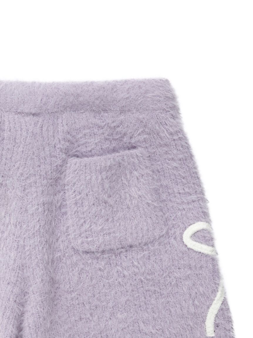 JUNIOR】リボンフェザーカーディガン&ショートパンツセット(トップス