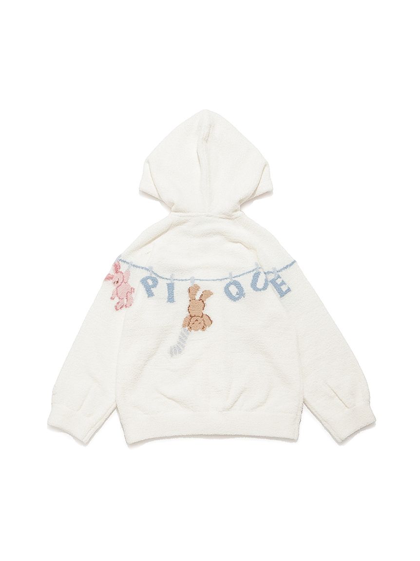 JUNIOR】エアリーモコウォッシングアニマルジャガードパーカ(トップス