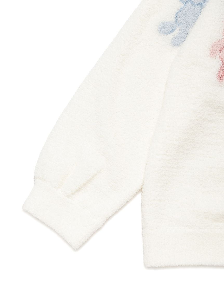 JUNIOR】エアリーモコウォッシングアニマルジャガードパーカ(トップス