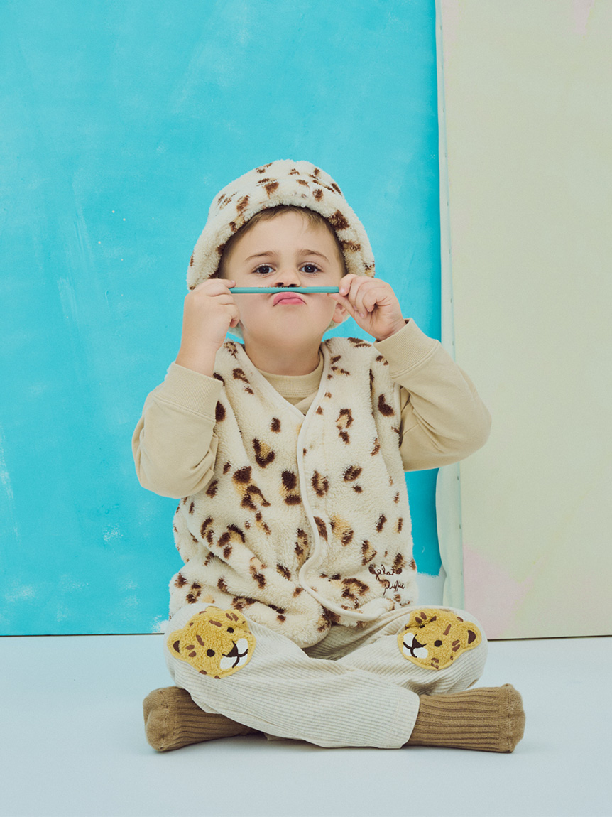 KIDS】リブアップリケパンツ(ロングパンツ)｜ルームウェア・パジャマ