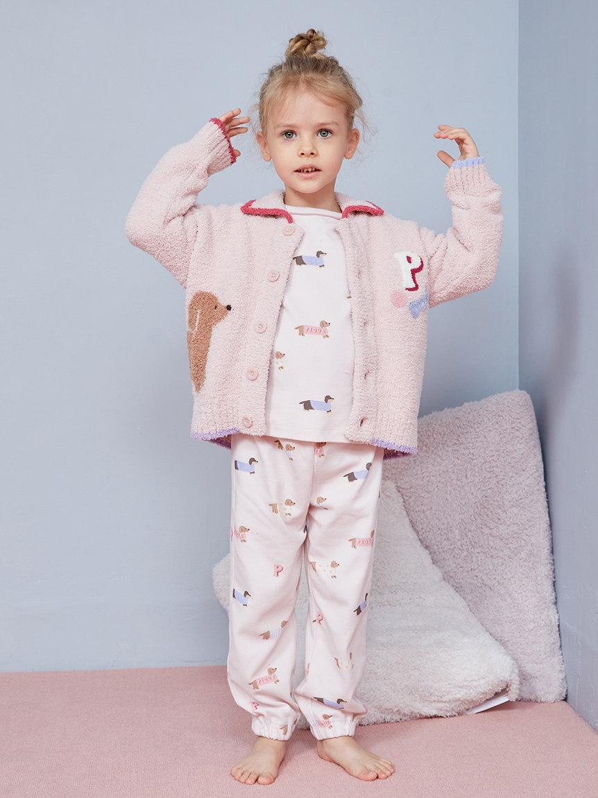 KIDS】ダックスフンド柄ロングパンツ(ロングパンツ)｜ルームウェア