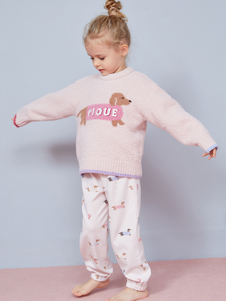 KIDS】ダックスフンド柄ロングパンツ(ロングパンツ)｜ルームウェア