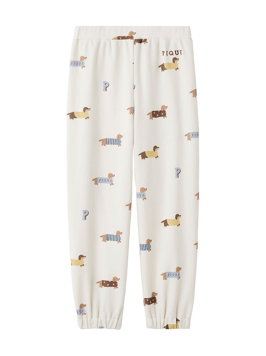 KIDS】ダックスフンド柄ロングパンツ(ロングパンツ)｜ルームウェア
