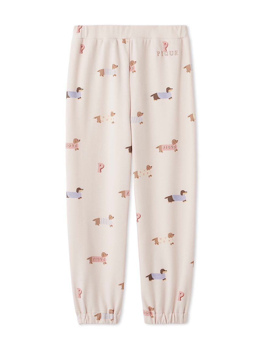 KIDS】ダックスフンド柄ロングパンツ(ロングパンツ)｜ルームウェア