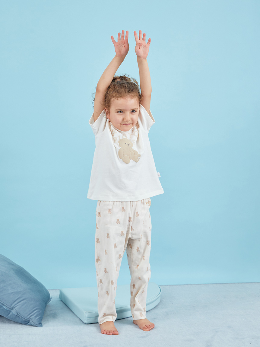 新品未開封 ジェラートピケ ぬいぐるみ柄 ロングパンツ gelato pique（ジェラートピケ） キッズ kids ぬいぐるみ柄ロング